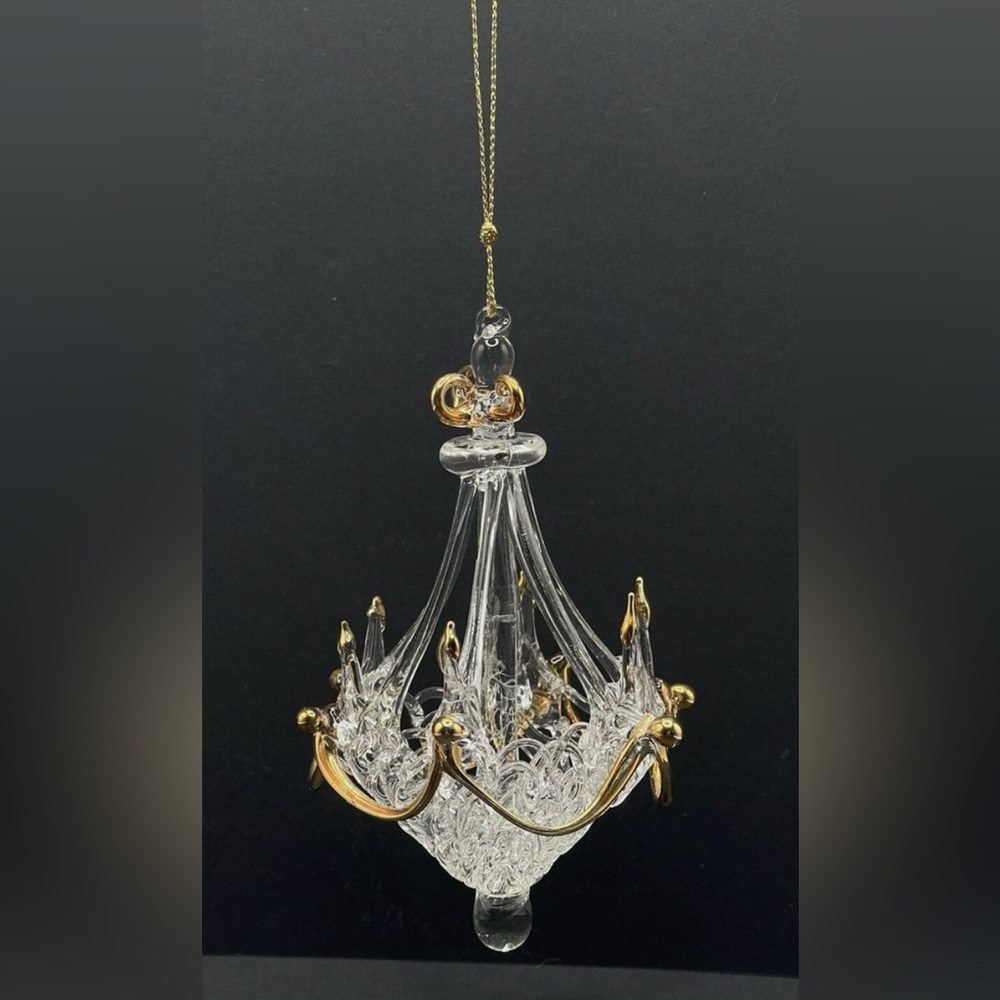 Vintage Kurt Adler Hand Blown Glass Chandelier Ornaments